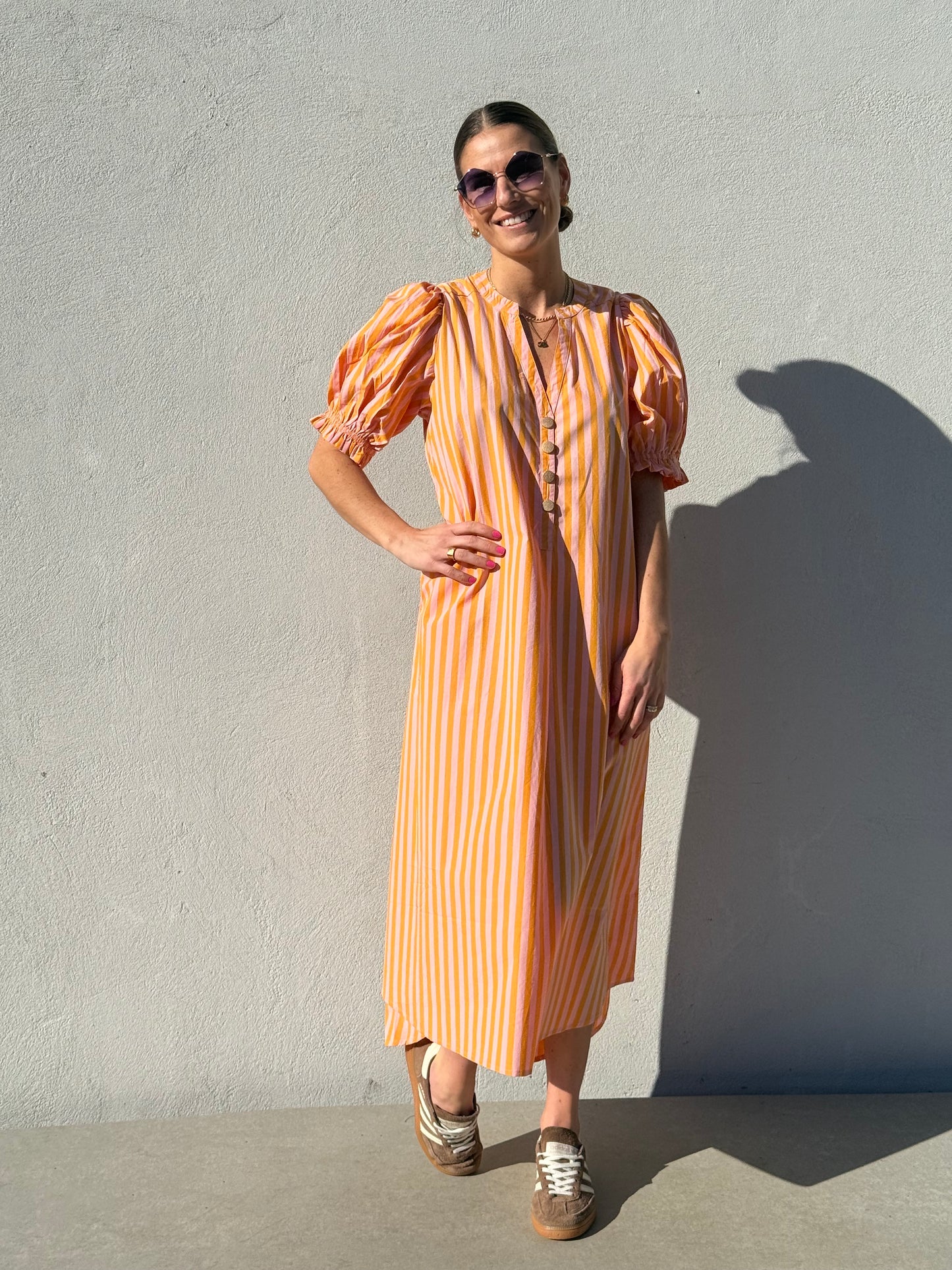 Gaspar Express TUNØ Stripe Dress - Orange