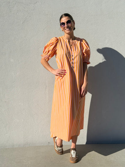 Gaspar Express TUNØ Stripe Dress - Orange