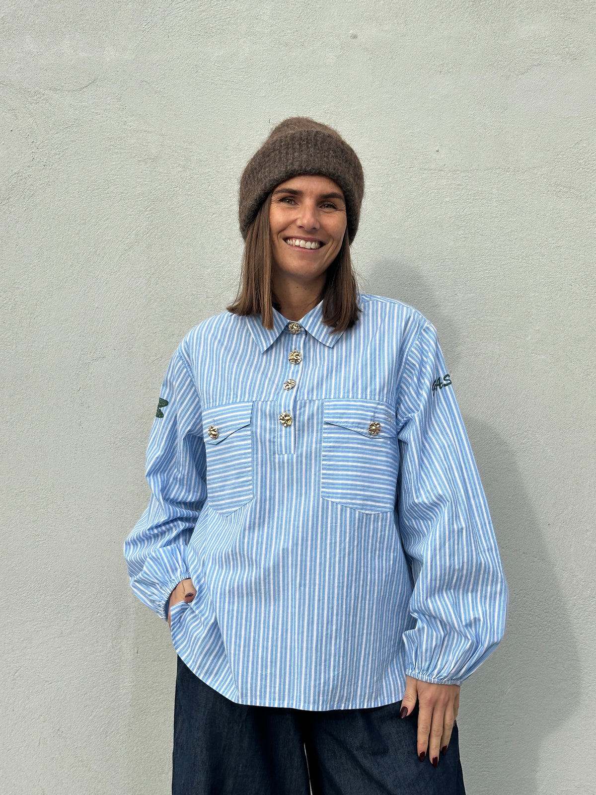 Gaspar Express - Aarhus Stripe Shirt - Light Blue