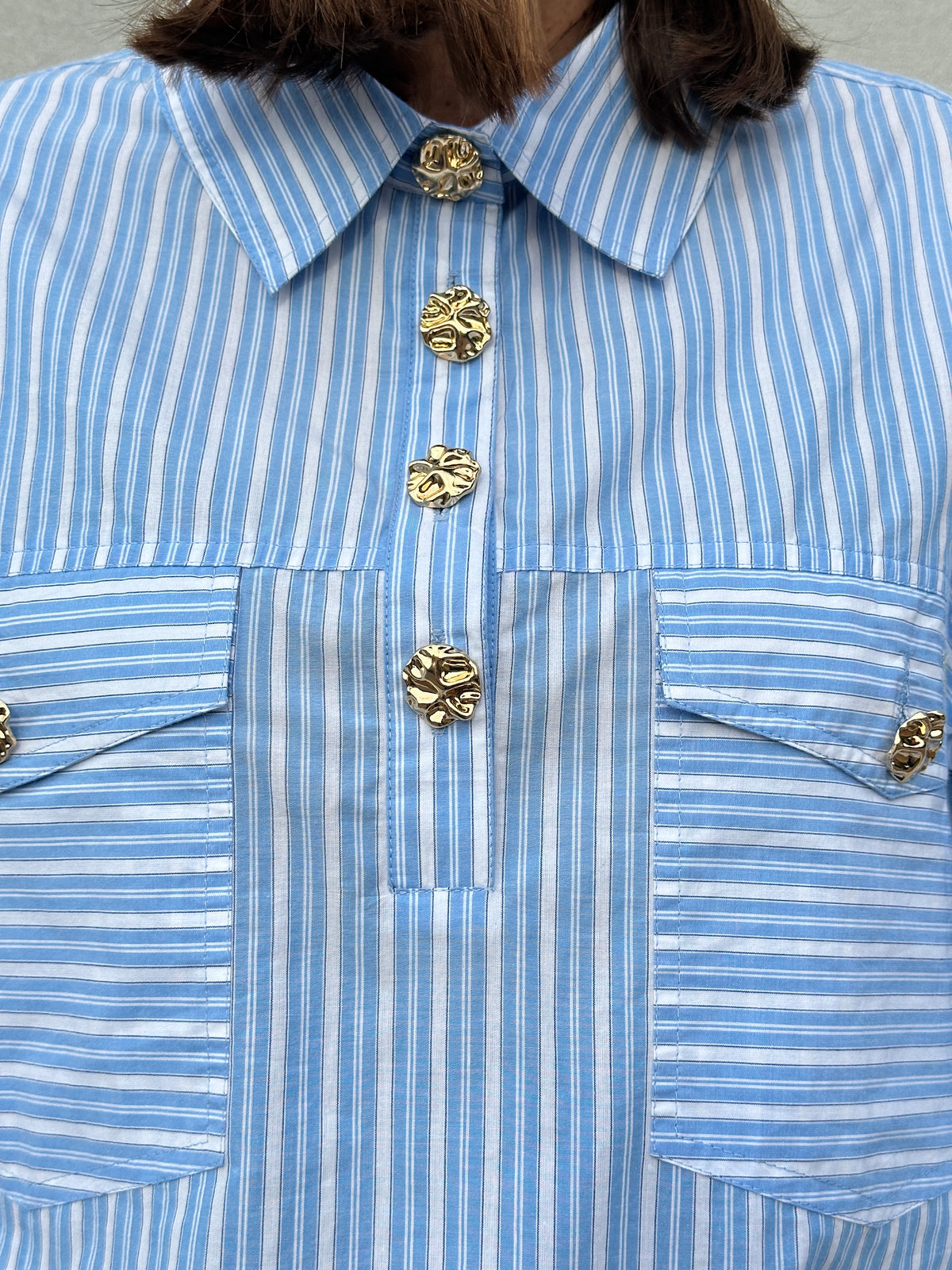 Gaspar Express - Aarhus Stripe Shirt - Light Blue