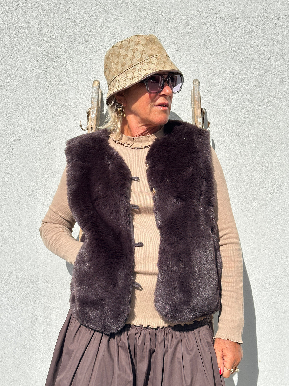 Gaspar Express - Duffy exclusive waistcoat - chocolate