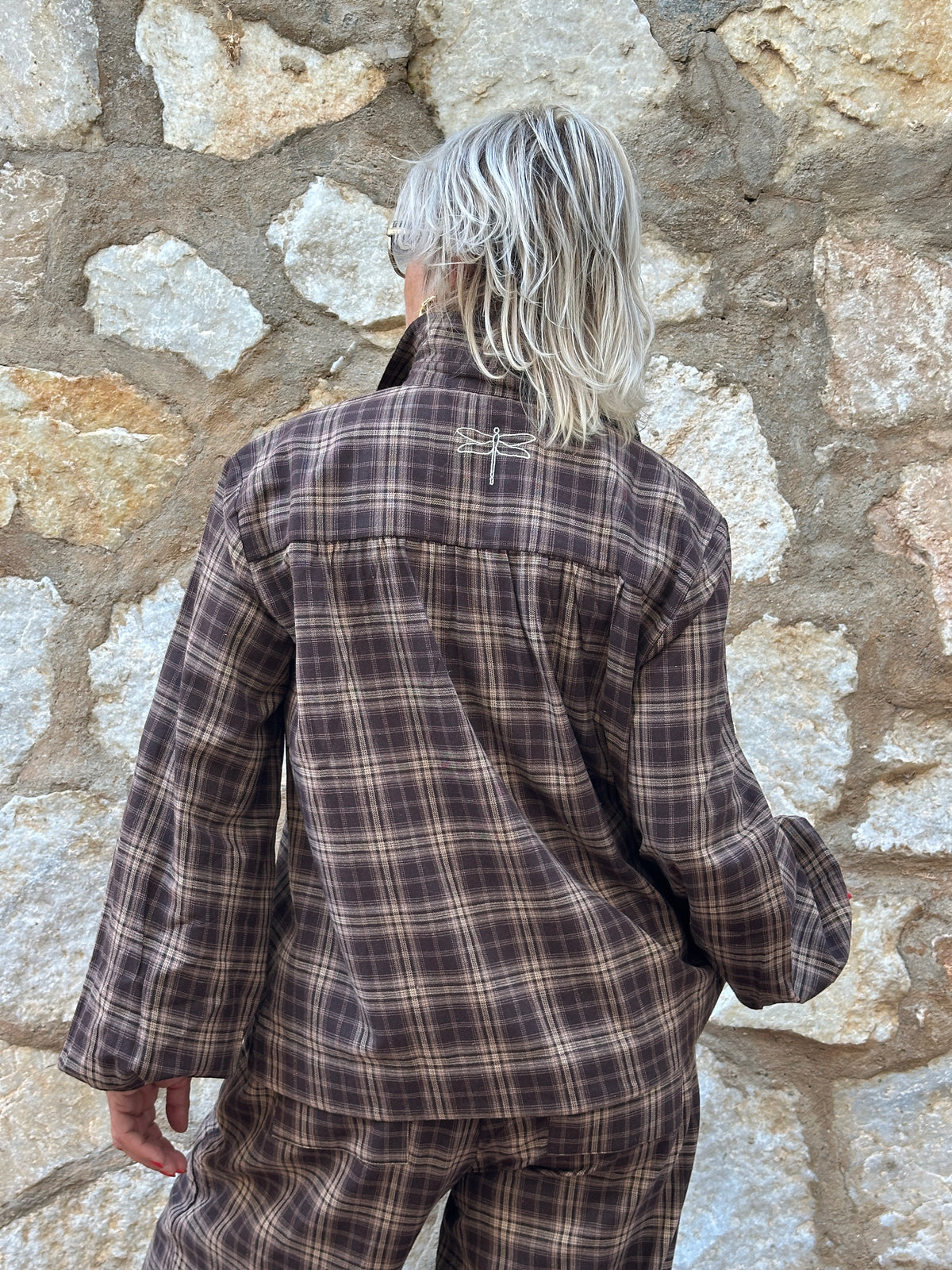 Gaspar Express - Costamano Check Blouse - Brown