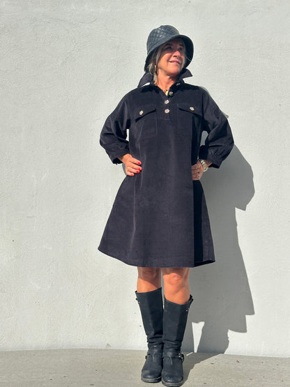 Gaspar Express - Nice Corduroy Dress - Black