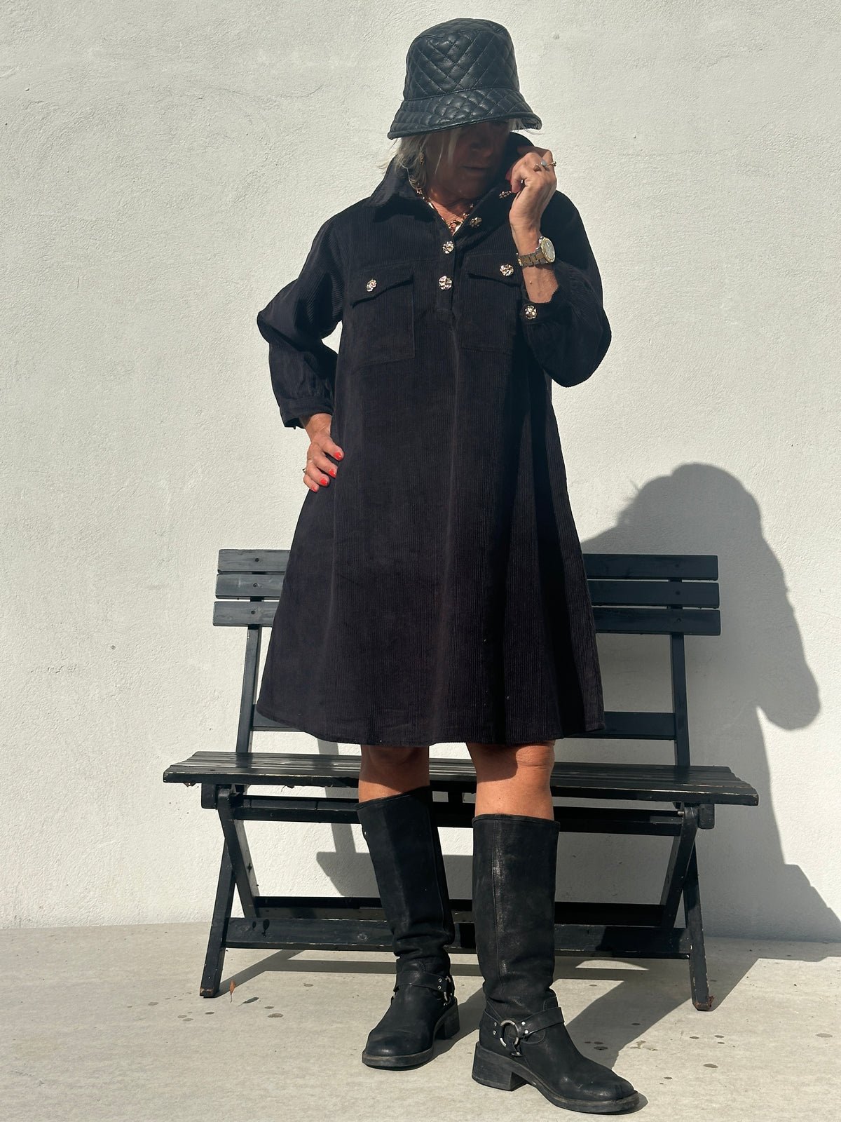 Gaspar Express - Nice Corduroy Dress - Black