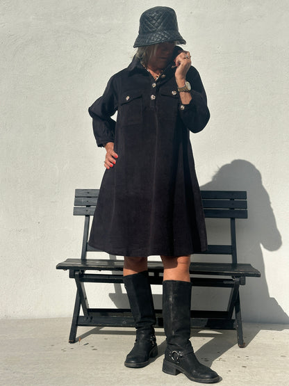 Gaspar Express - Nice Corduroy Dress - Black