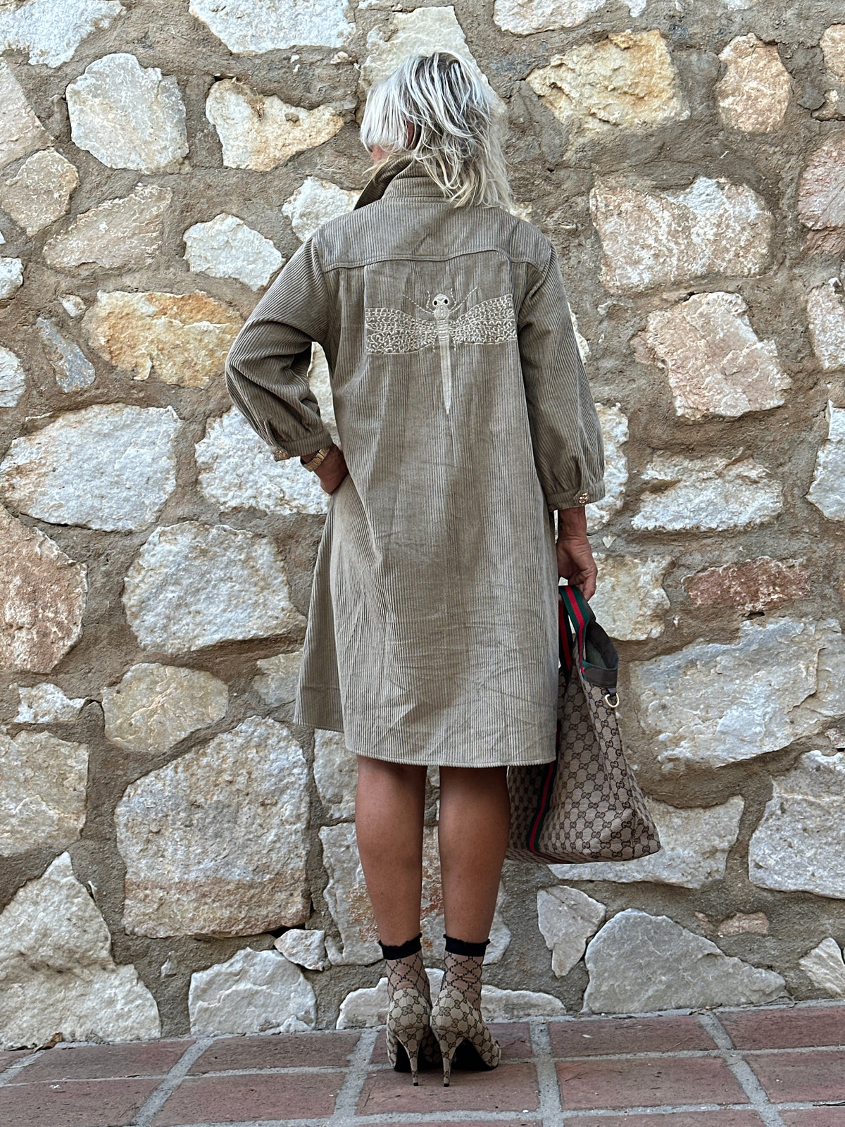 Gaspar Express - Nice Corduroy Dress - Lys Taupe