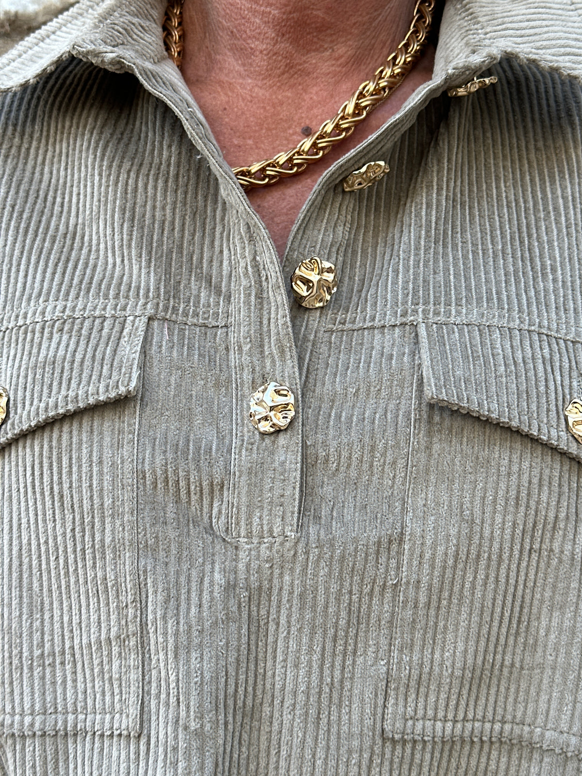 Gaspar Express - Nice Corduroy Dress - Lys Taupe