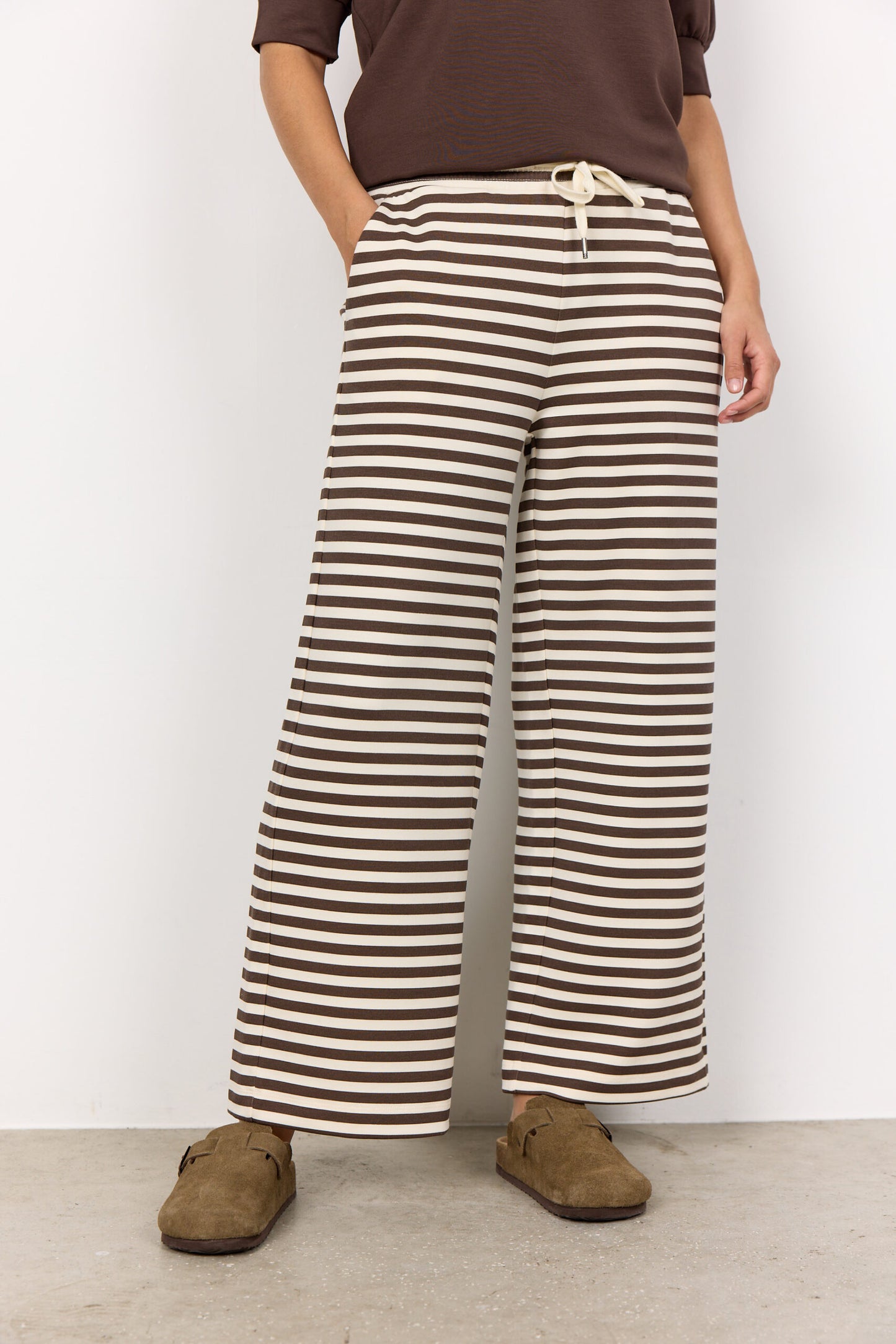 Soyaconcept SC-BARNI 43 stribet bukser | brun