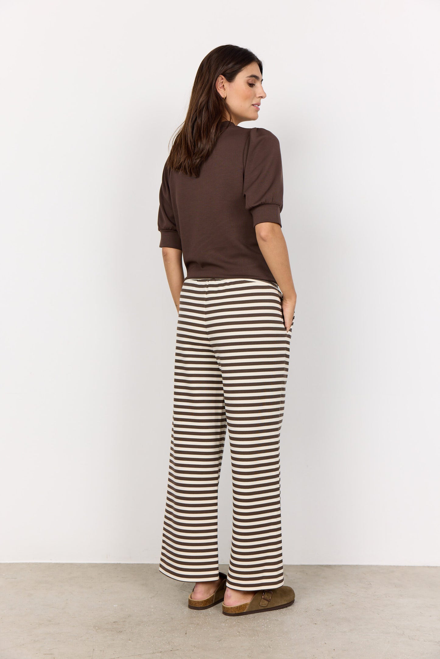 Soyaconcept SC-BARNI 43 stribet bukser | brun