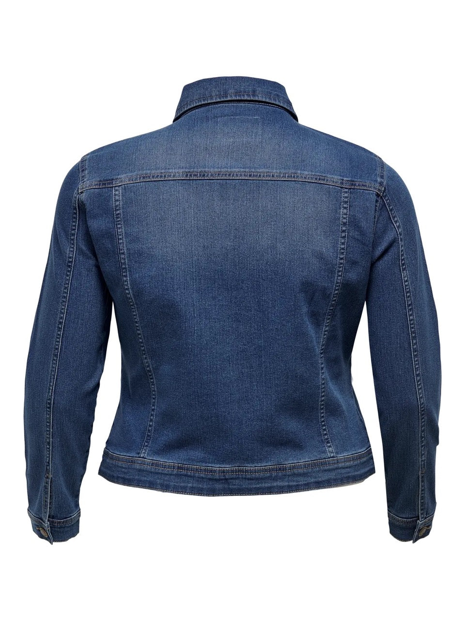 kort blå denimjakke ONLY Carmakoma CARWESPA DENIM JACKET Medium Blue Denim
