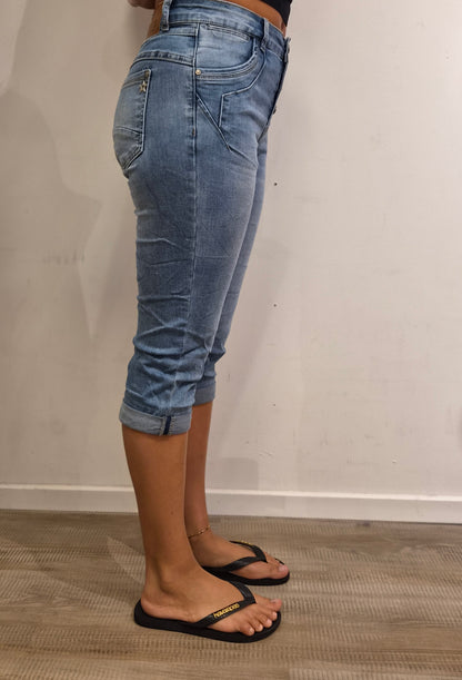 KAROSTAR denim knickers med knapper | KCM2933
