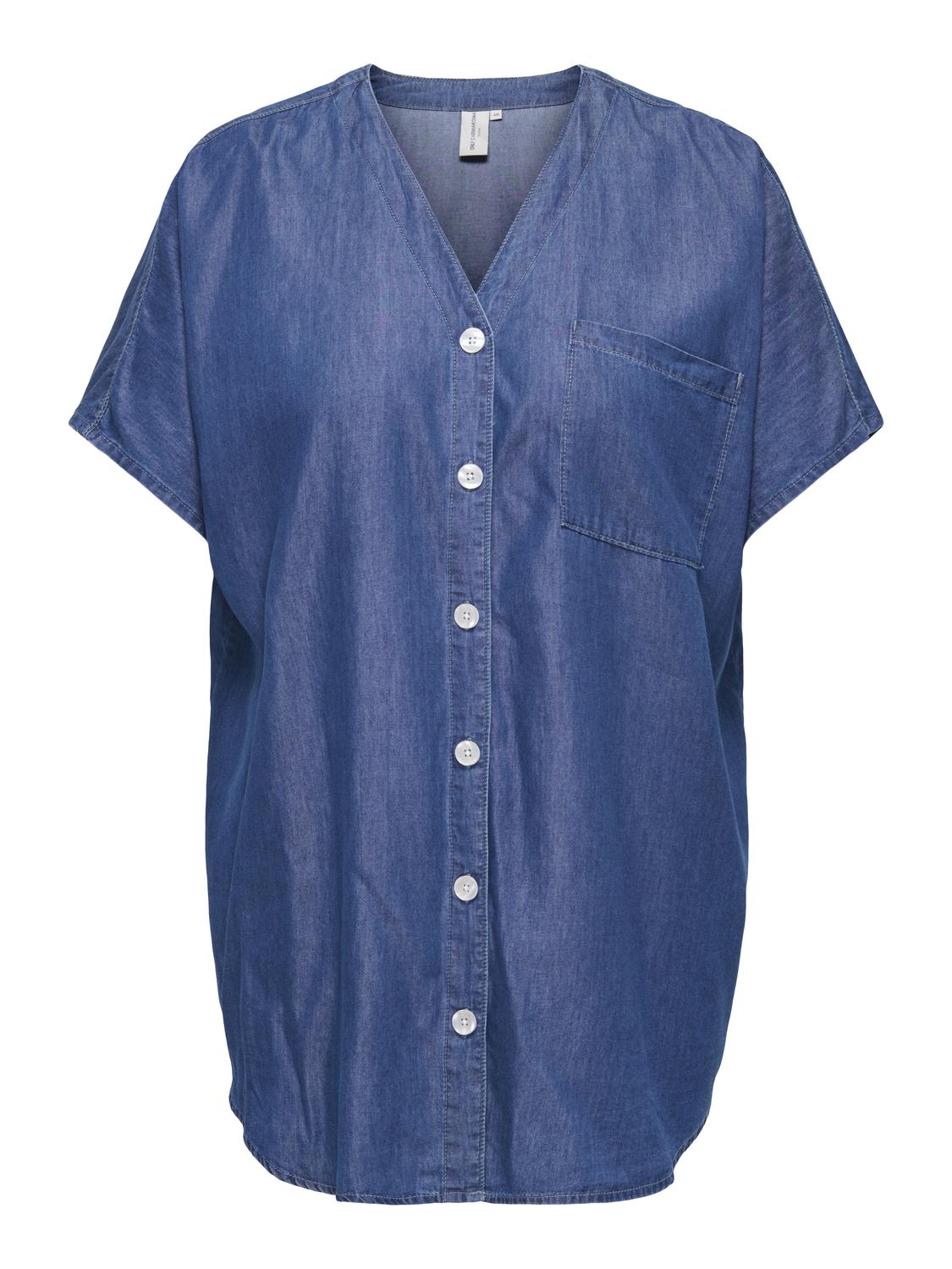 Only Carmakoma - Carbea - Tunika - Medium blue denim