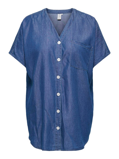 Only Carmakoma - Carbea - Tunika - Medium blue denim