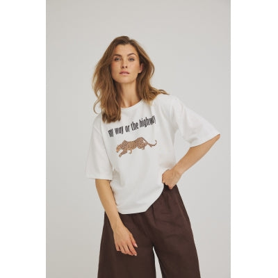 LUXZUZ // ONE TWO - Hiway T-shirt - 737 Cream