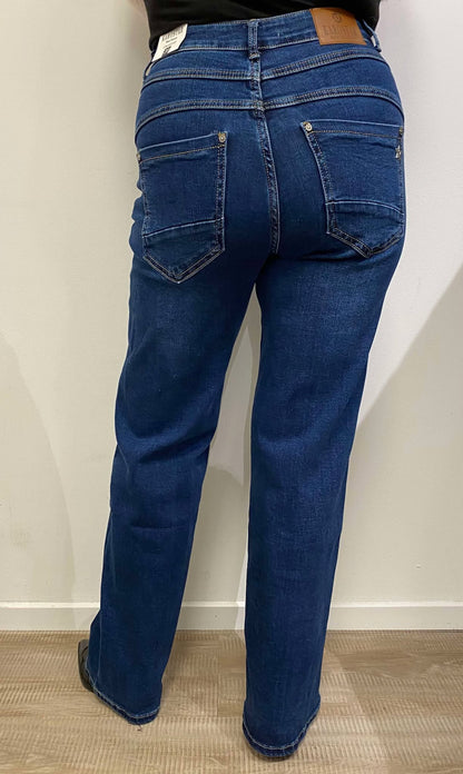 Karostar denim jeans med knapper straight legs | K2632