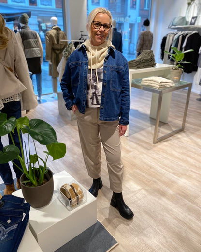 lene med denimjakke Freequent FQRINNA-JACKET denim