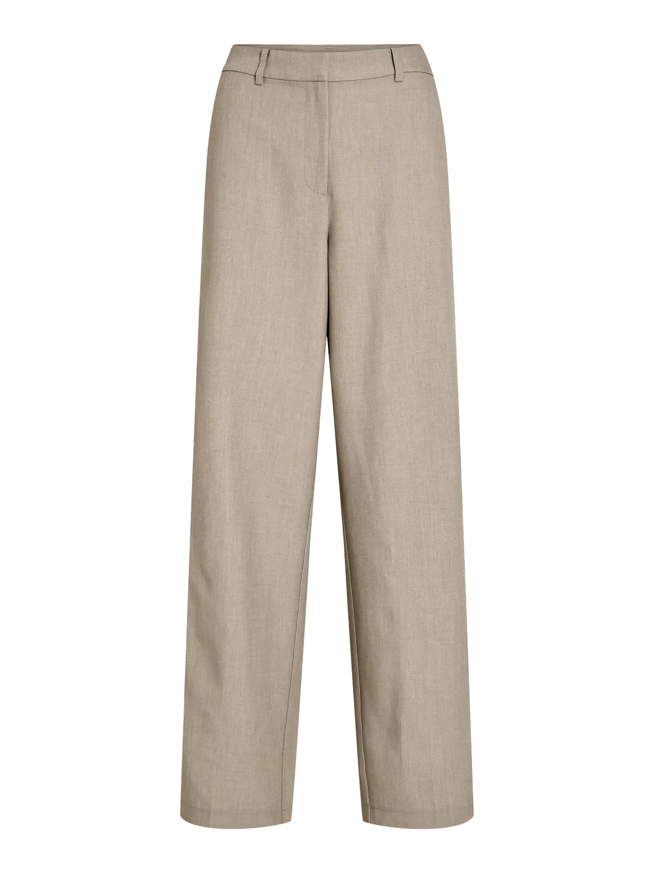 VILA VISIFFE HW STRAIGHT PANTS - NOOS - Seneca Rock MELANGE