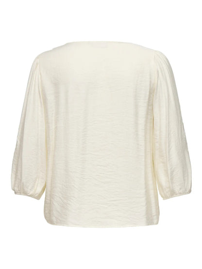 hvid bluse ONLY Carmakoma CARLANNE Top Sandshell