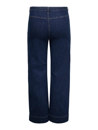 ONLY Carmakoma CARMADISON HW Wide Jeans | Dark Blue Denim
