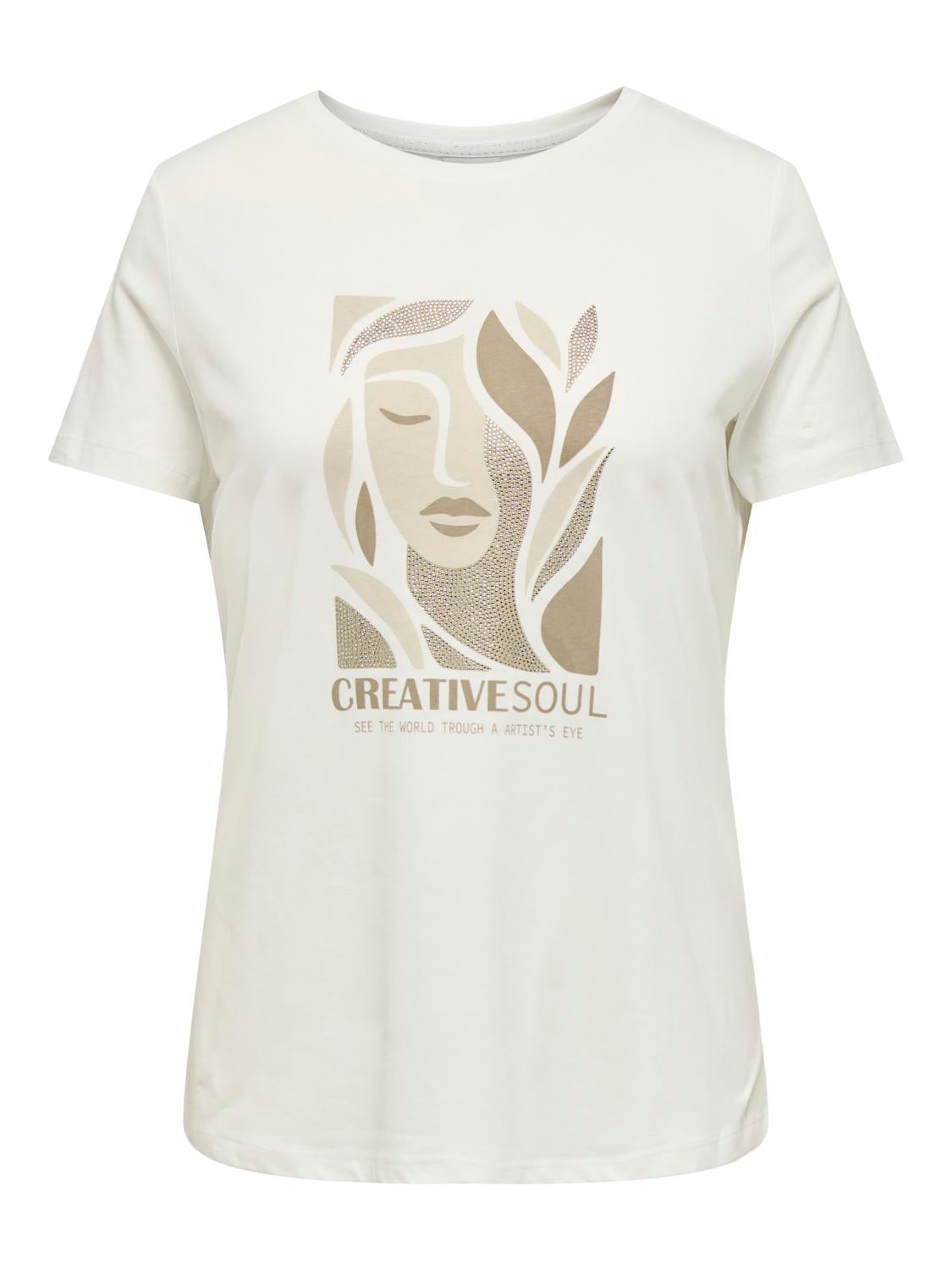Only Carmakoma - Carcruz - T-shirt - Cloud Dancer