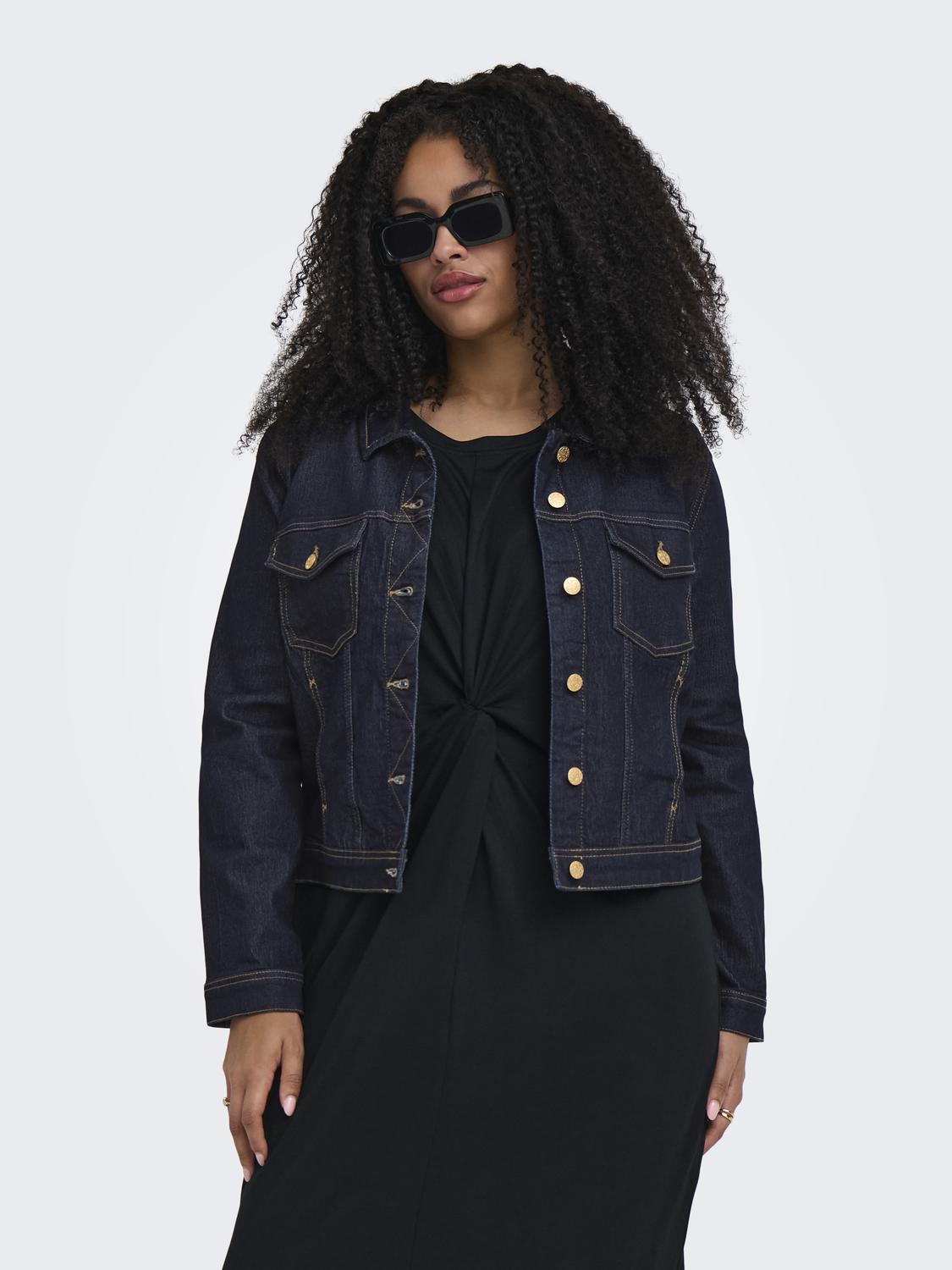 Only Carmakoma - Carwespa - Jakke - Dark blue denim