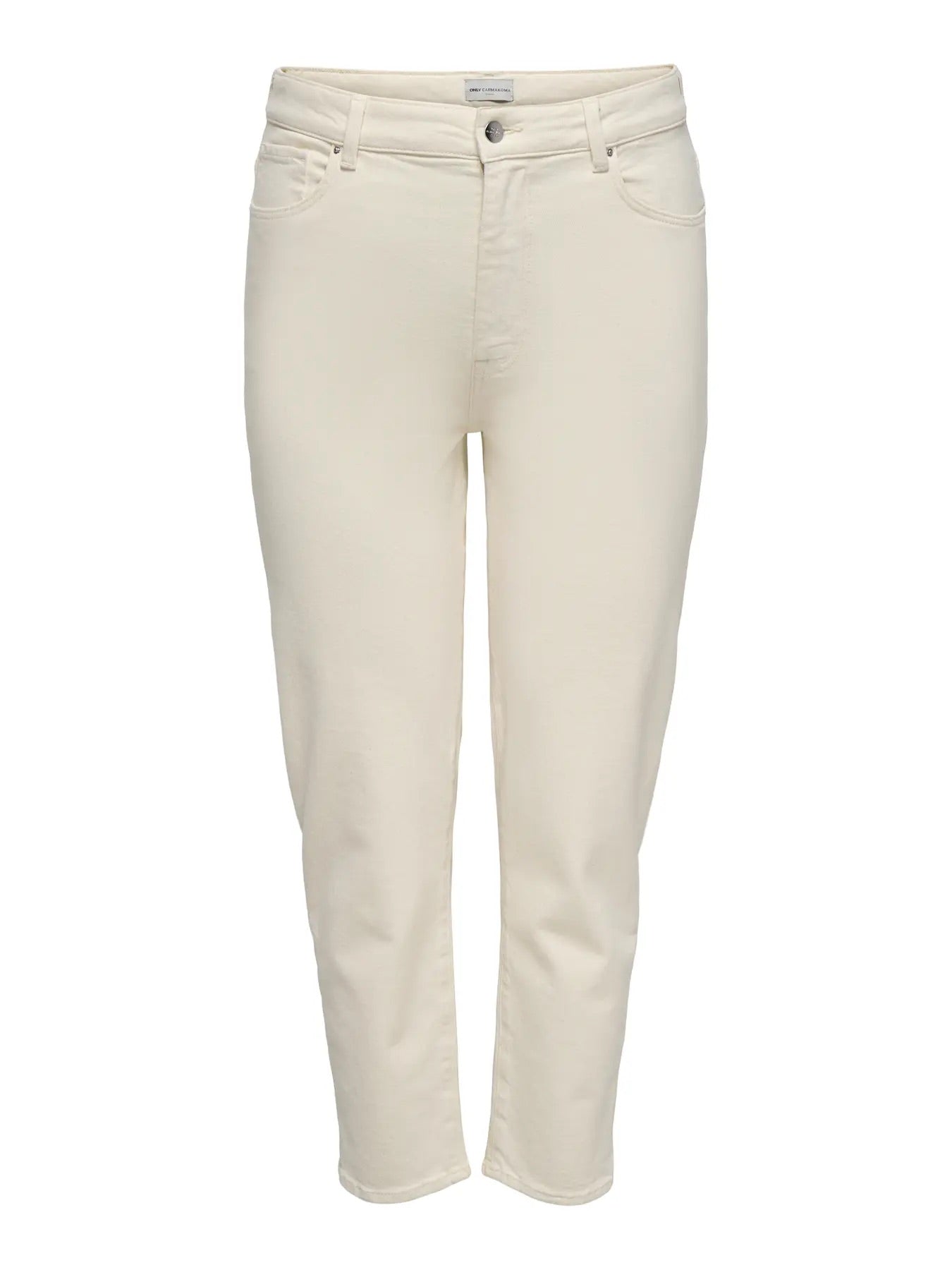 hvide jeans ONLY Carmakoma CAREMILY STRAIGT ANK DNM Ecru
