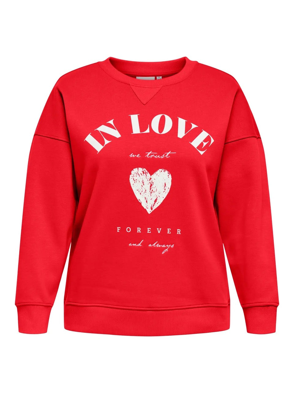 ONLY Carmakoma CARSOFIA Sweatshirt | High Risk Red In love