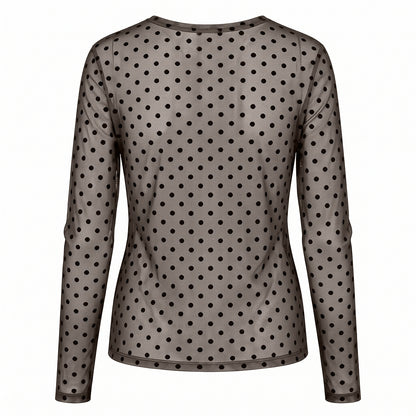 LUXZUZ // ONE TWO - Dot Mesh T-shirt - 787 Delicioso