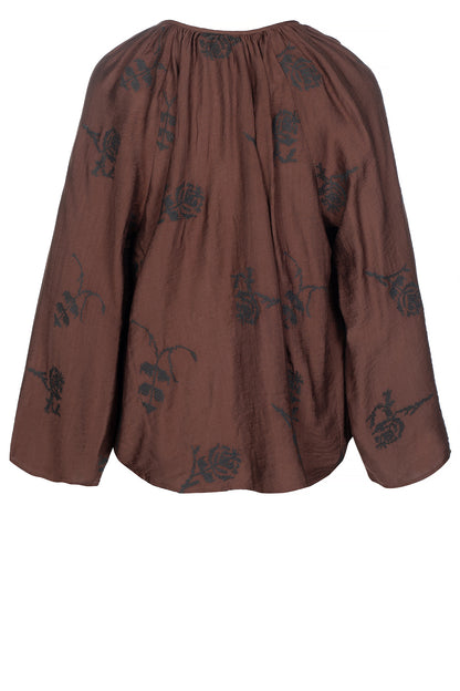 LUXZUZ // ONE TWO - Eivoa Blouse - 718 Suitcase Brown