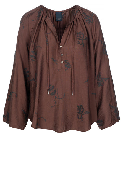 LUXZUZ // ONE TWO - Eivoa Blouse - 718 Suitcase Brown