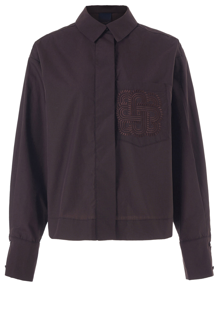 LUXZUZ Makiero Shirt - Chocolate Plum