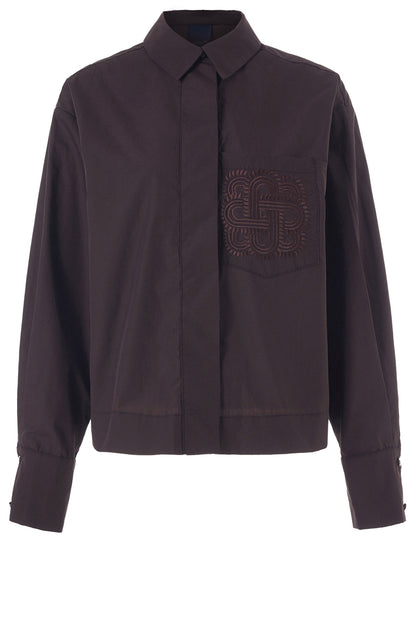 LUXZUZ Makiero Shirt - Chocolate Plum