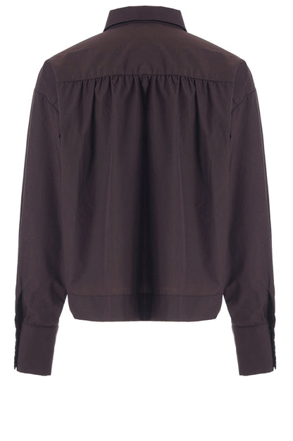 LUXZUZ Makiero Shirt - Chocolate Plum