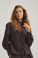 LUXZUZ Makiero Shirt - Chocolate Plum