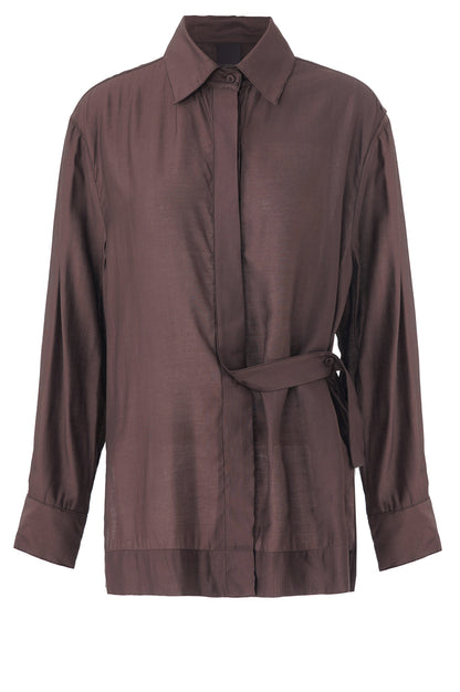 LUXZUZ // ONE TWO Wing Shirt – 767 French Roast
