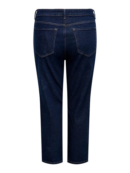 mørkeblå jeans ONLY Carmakoma CAREMILY ANK jeans Dark Blue Denim Rinse