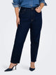 mørkeblå jeans ONLY Carmakoma CAREMILY ANK jeans Dark Blue Denim Rinse