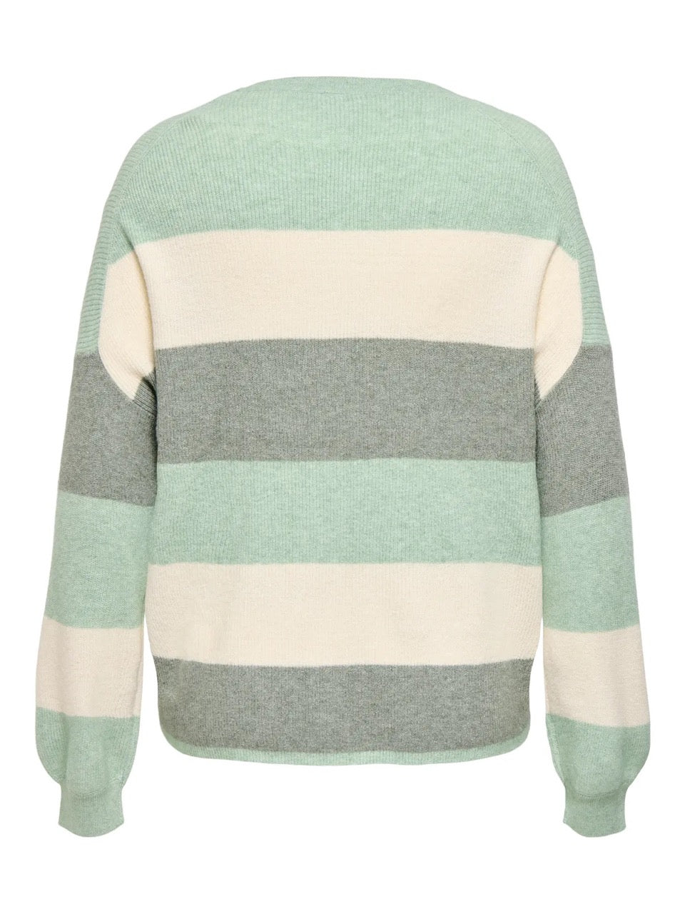 stribede striktrøje i grøn ONLY Carmakoma CARATIA Stripe Pullov green