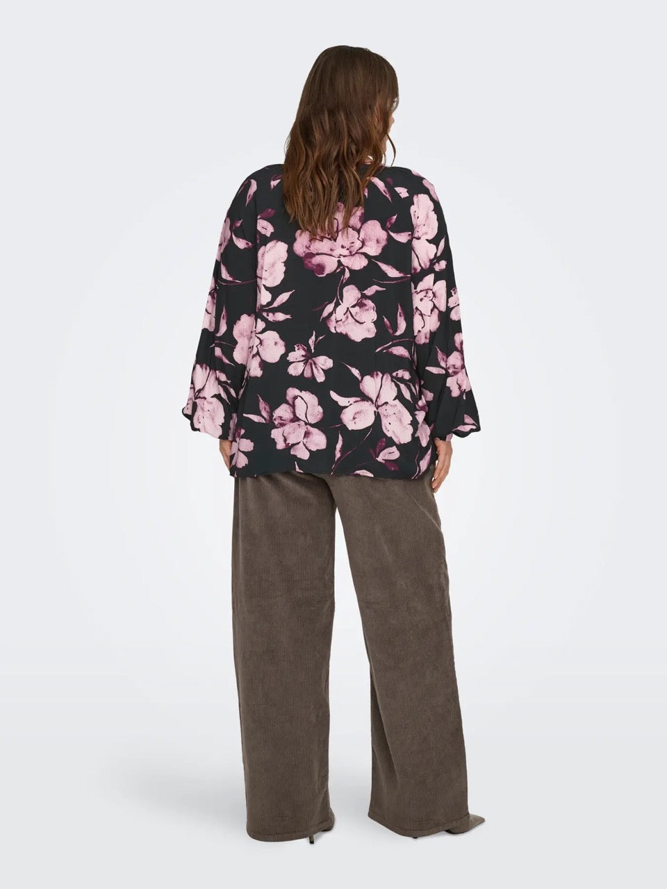 blomstret bluse ONLY Carmakoma CARLINKA Top Black Floral