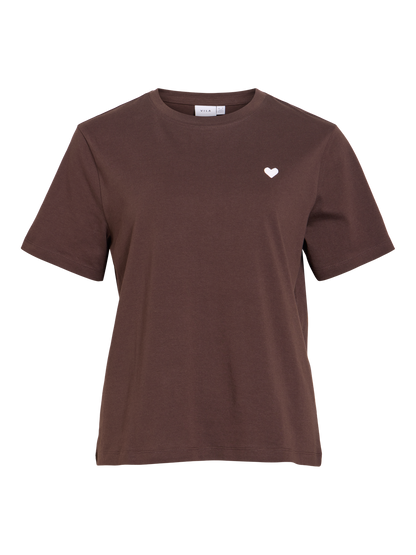 Vila - Vivora - T-shirt - Coffee Bean