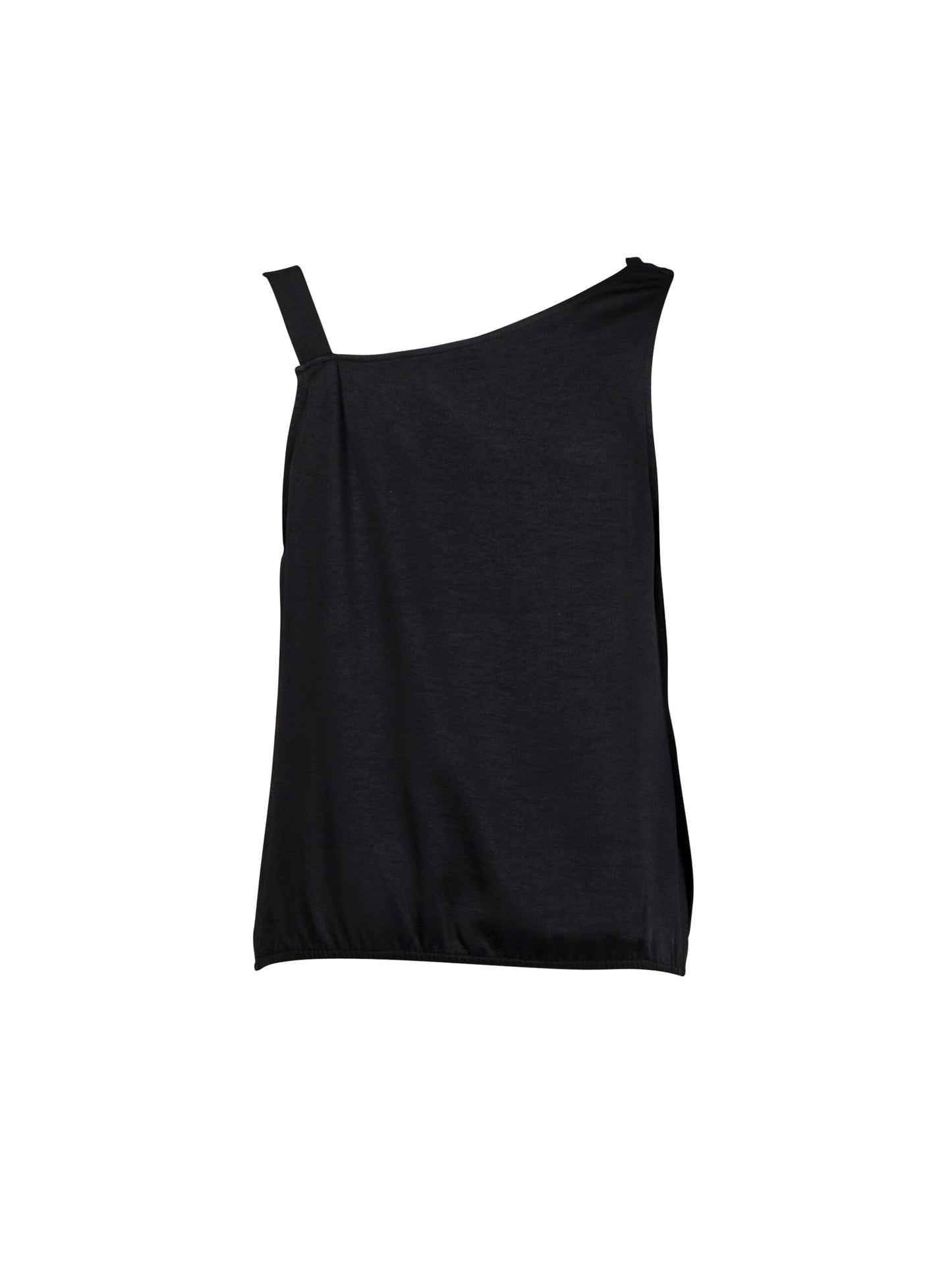 NÜ Black Ura top sort top med asymmetrisk hals