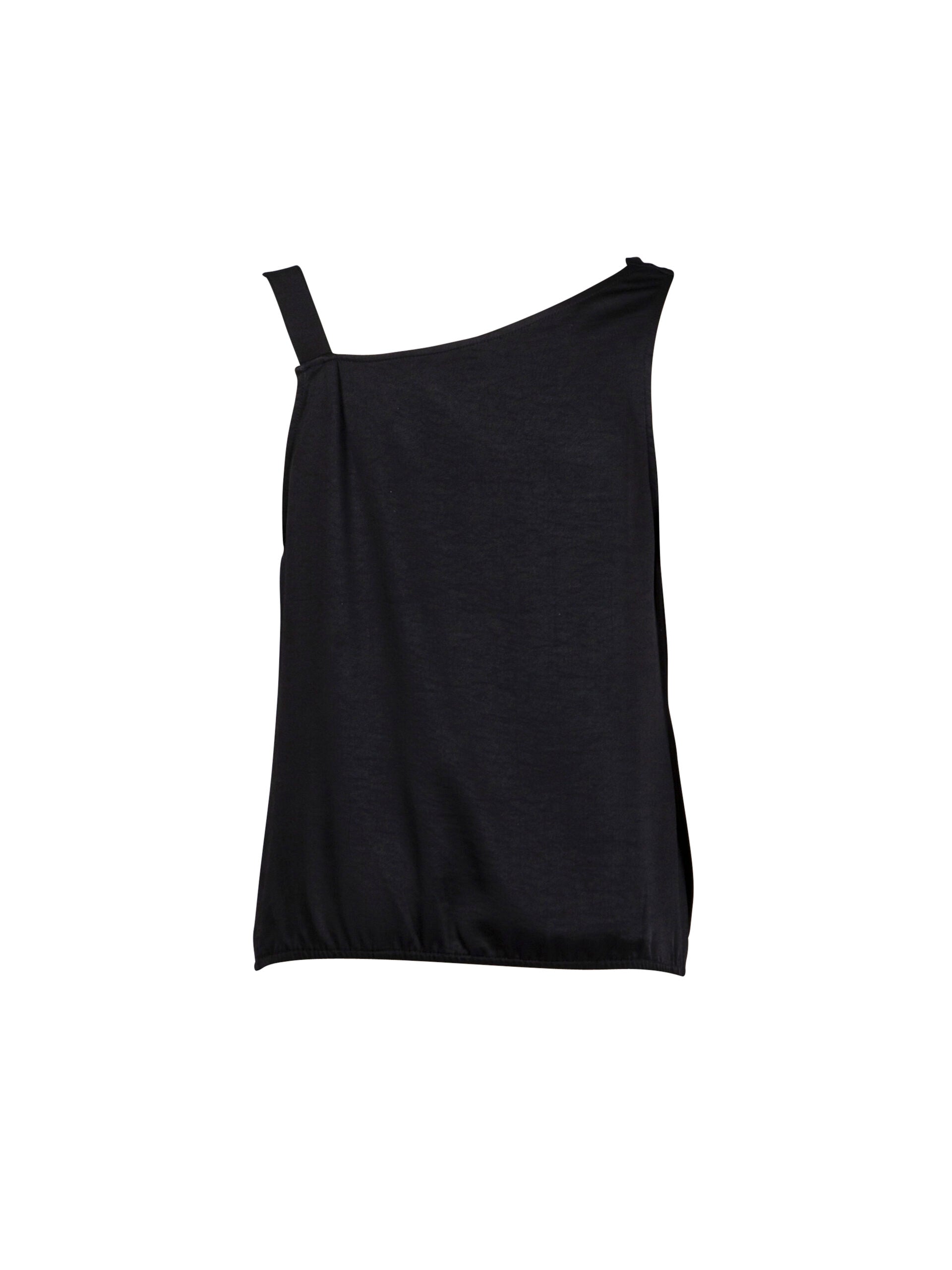 NÜ Black Ura top sort top med asymmetrisk hals