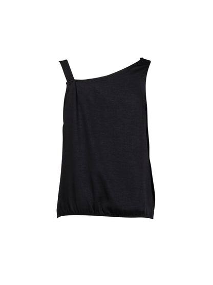 NÜ Black Ura top sort top med asymmetrisk hals