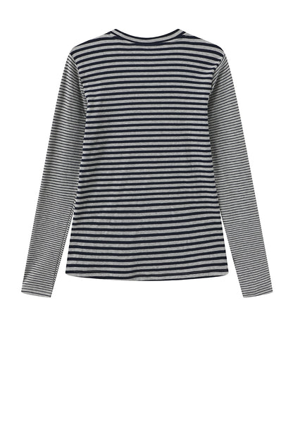 Luxzuz One Two - Zegzag Stripe T-shirt Night Blue