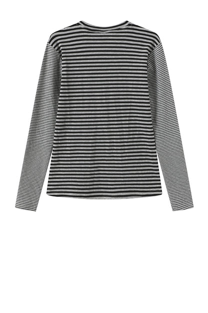 Luxzuz One Two - Zegzag Stripe T-shirt Black