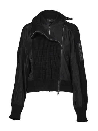 kort sort jakke NÜ Black Venja Jacket knit SUSTAINABLE