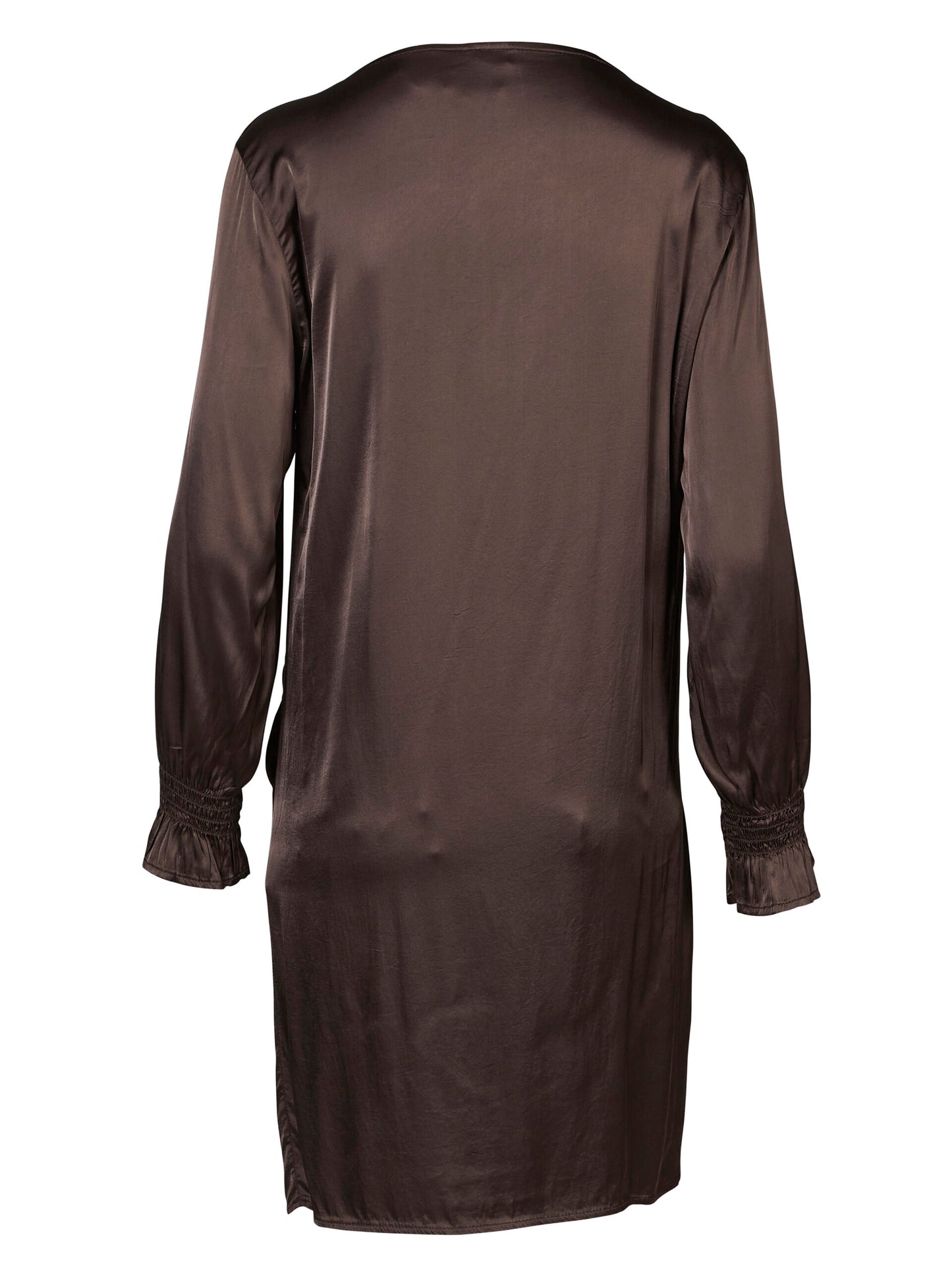 lang mørkebrun kjole NÜ Dark Brown Vanilla Tunic Dress lange ærmer