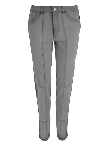 grå jeans med fremhævede syninger NÜ Yelena 7/8 Trousers Grey 8300-10