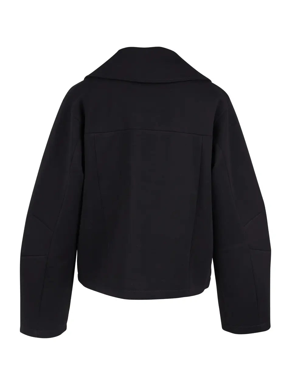 bagpå kort sort jakke med biker-look. NÜ Yasma Jacket short Black 8304-38