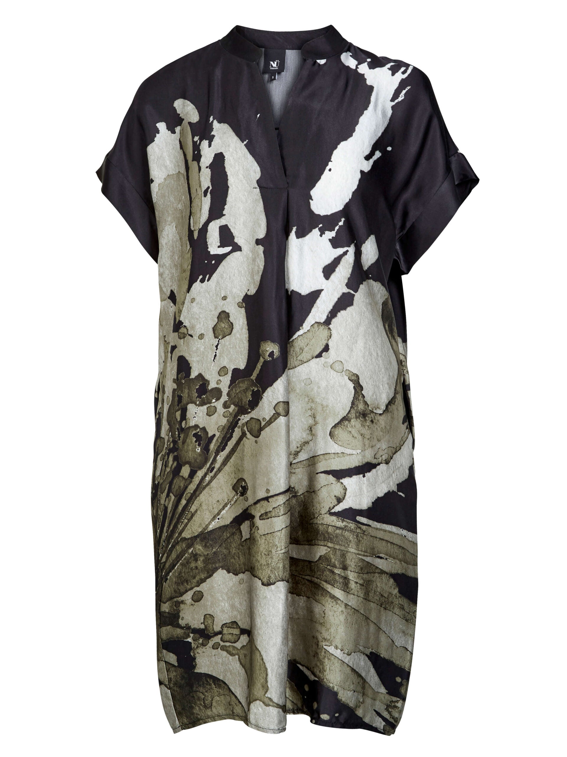 kjole med print. NÜ Abbi Tunic Dress Army Mix